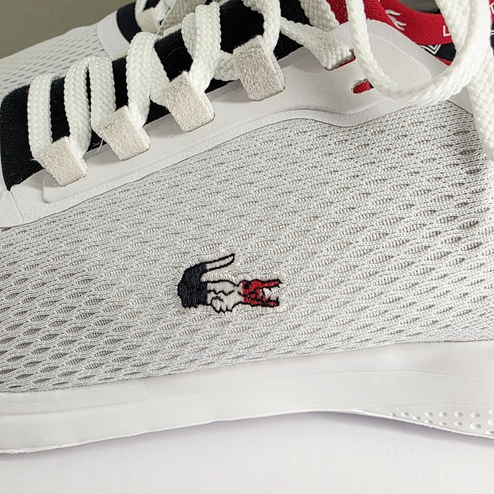 Lacoste Men Sneakers LT‎ FIT 119 White/Blue/Red 9.5 - Picture 3 of 11